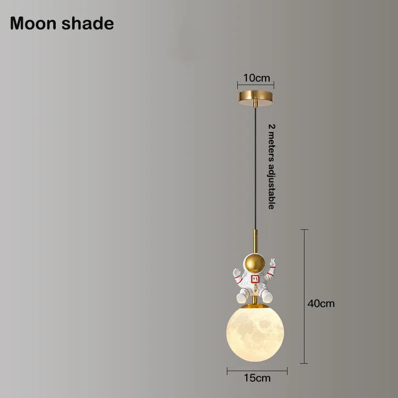 Astronaut Chandelier: Personalized Children's Room Decor Lighting for Warm Atmosphere