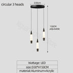 Modern Duplex High-rise LED Chandelier in Black Gold