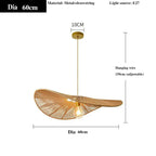 Rope Art Straw Hat Chandelier for Living Room | E27 Ceiling Fixtures