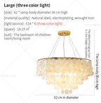 Nordic Shell Chandelier: Modern, Creative, & Luxurious Lighting for Living, Dining & Bedroom