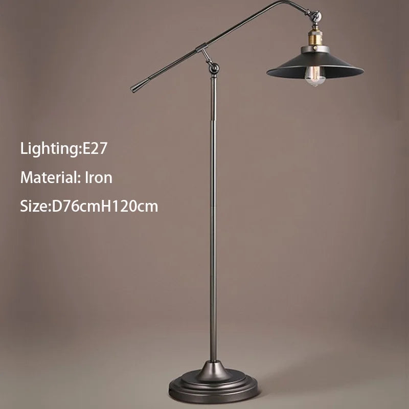Modern Retro Metal LED Floor Lamp for Living Room Bedroom Decor