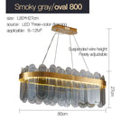 Modern Crystal Glass Chandelier Light for Living Room Dining Bedroom Kitchen Décor