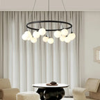 Magic Bean Pendant Chandelier White Glass Ball LED Lighting