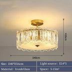 Romantic Glass Chandelier Luxury Ceiling Pendant Light Fixture