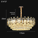 Luxury Crystal Chandelier: Modern Living Room & Dining Room LED Lighting