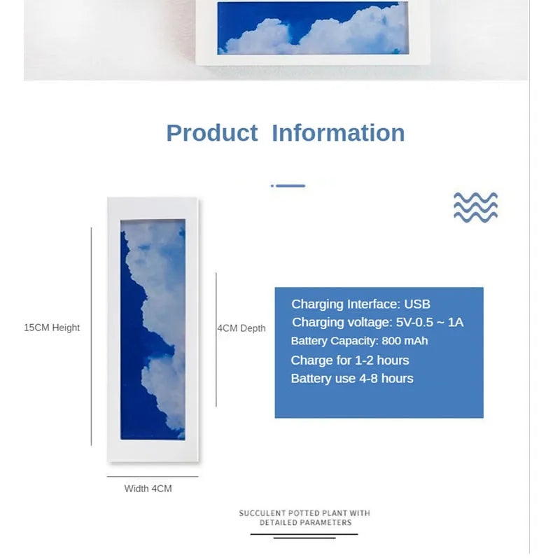 Sky Cloud Night Light: Rechargeable Table Lamp for Bedroom Decor & Gifts