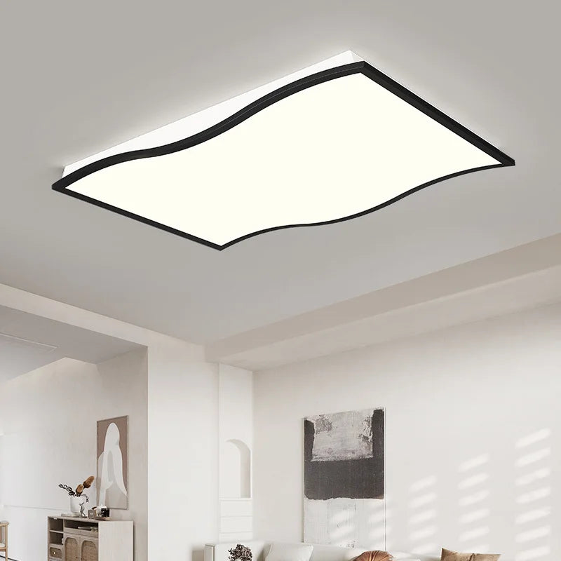 Minimalist LED Ceiling Light in Black & White for Living, Dining, Bedroom & Kitchen