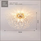 Nordic Dandelion Crystal Ceiling Lamp for Bedroom Living Room Dining Room