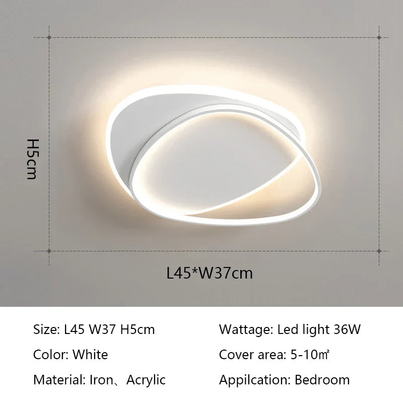 LED Ceiling Lights: Modern Round Lamps for Bedroom, Living Room, Study - Indoor Lighting Fixtures