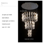 Nordic Acrylic LED Dimmable Chandelier Modern Luxury Foyer Pendant Lighting