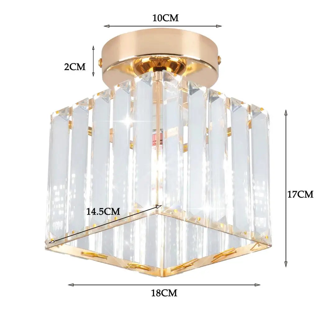 Crystal Ceiling Chandelier: Modern Industrial LED Indoor Lighting Fixture
