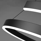 Spiral Aluminum LED Chandelier for Kitchen Dining Bedroom Suspension Luminaire