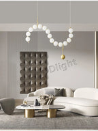 Modern Copper LED Chandelier for Living Room, Bedroom, Dining, Kitchen Decor