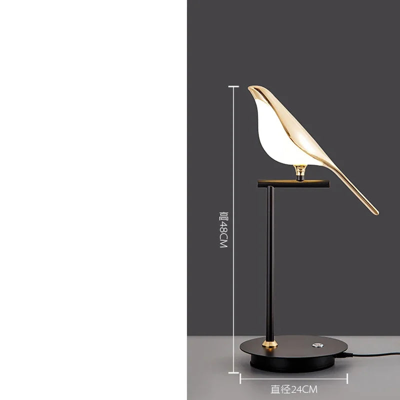 Magpie Bird Table Light Standing Desk Floor Lamp for Modern Indoor Decor