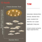 Lotus Leaf LED Pendant Chandelier for Staircase & Living Room Beauty