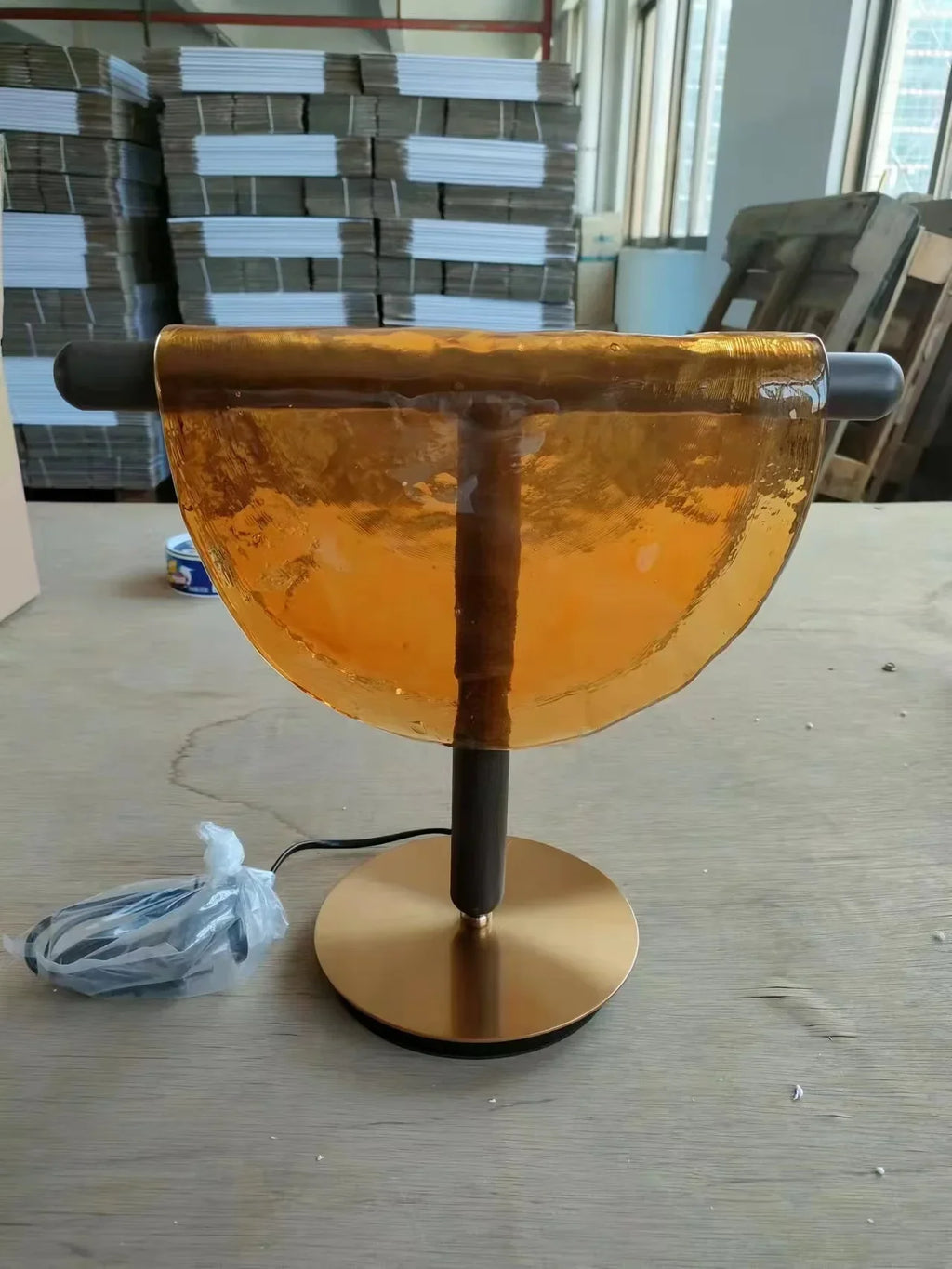 Modern Gray Amber Clear Glass Pendant Lamp for Bedroom Living Room