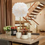 Feather Pendant LED Chandelier - Modern Bedroom Study Room Decoration