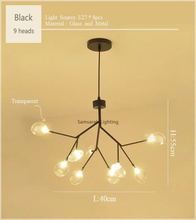 2024 Nordic Firefly LED Chandelier - Ideal for Living Room, Bedroom, Dining Room