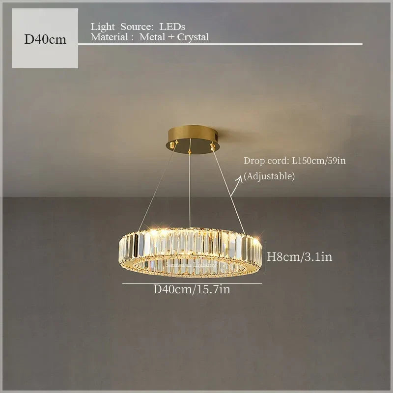 Crystal Ceiling Pendant Chandelier for Luxe Room Decor