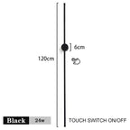 Modern LED Wall Lamp with Touch Switch, 350° Rotation for Bedroom and Living Room