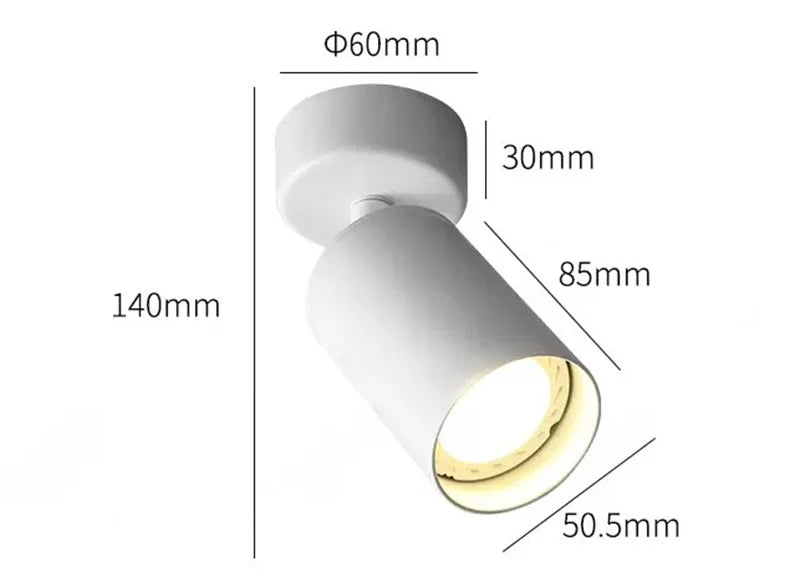 Rotatable GU10 LED Spot Ceiling Downlight - Nordic Creative Surface Mounted