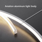 Wave LED Pendant Lights: Modern Chandeliers for Dining Room, Bar, and Home Decor