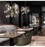 Rock Glass Chandeliers: Modern Indoor Pendant Lamps for Living Room, Bedroom & Restaurant