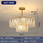 Romantic Glass Chandelier Luxury Ceiling Pendant Light Fixture