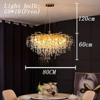 Water Drop Crystal Golden Chandelier for Living Room and Hotel Hall