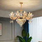 Crystal Luxe Pendant Lamp: Elegant European Style for Living Room and Restaurant