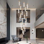 Crystal Chandelier Stair Pendant Lamp Living Room Pendant Lights Interior Lighting