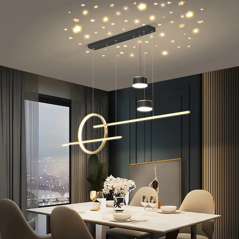 Starry Pendant Light: Modern Luxury Dining Room Chandelier Lighting