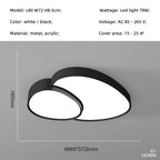 Smart LED Ceiling Lamp: Modern Round Dimmable Lights for Living Room and Bedroom