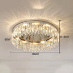 Crystal Ceiling Lamp: Modern Minimalist Light Luxury for Home Indoor Lighting