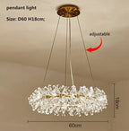 Crystal Luxury Chandelier: Modern K9 Crystal LED Lighting for Living Room & Bedroom