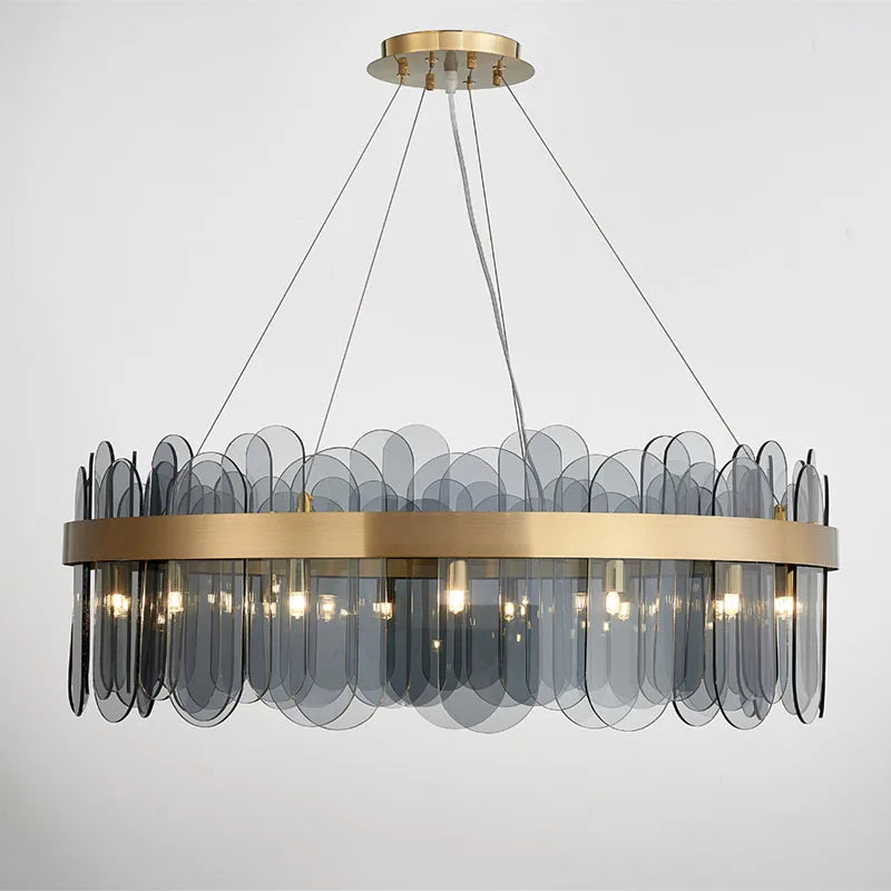Nordic Glass LED Chandelier for Living Spaces, Hotels, and Restaurants