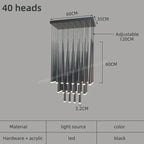 LED Conical Staircase Chandelier Pendant - Modern Duplex Loft Hanging Lights