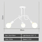 Nordic Wrought Iron Sputnik Ceiling Light Chandelier for Home Decor