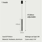 Modern Minimalist LED Stair Chandelier for Duplex Building Villa Living Room Dining Area