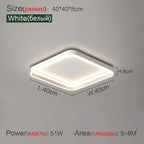 Square LED Ceiling Light for Bedroom Living Room Dining Room with Remote Dimming