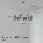 U-shaped Iron Chandelier Modern Minimalist LED Lighting for Home and Restaurant