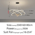 Circle Ring Pendant Light Chandelier Modern Living Room Bedroom Lamps Ceiling Luminaire