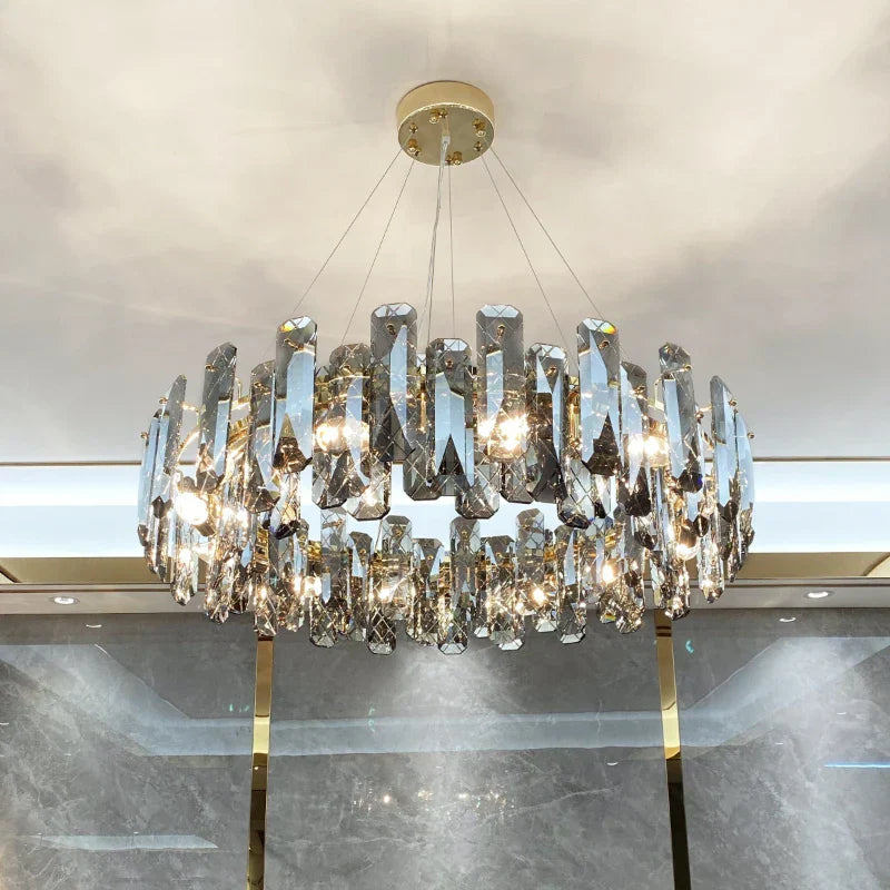 Crystal LED Chandelier for High-end Living Spaces