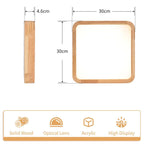 Nordic Wooden LED Ceiling Light Modern Acrylic Lampshade Fixture