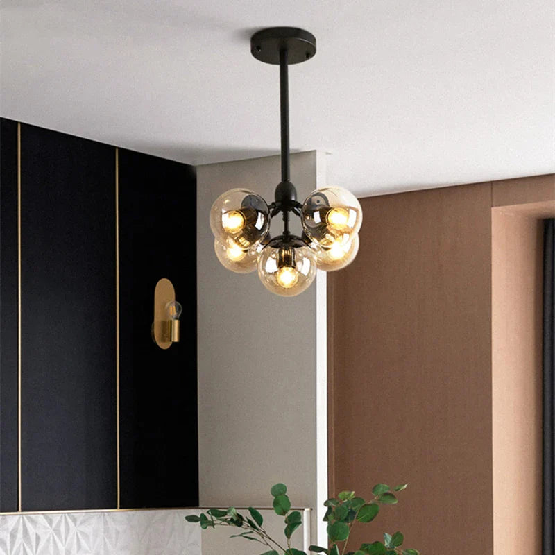 Magic Bean Glass Ball Chandelier - Vintage Industrial Loft Hanging Light