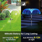 Solar Jellyfish Lawn Lights - Outdoor Fiber Optic Decor for Patio & Yard