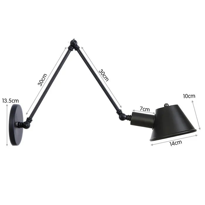 Rustic Warehouse Wire Wall Sconce Lamp: Industrial Retro Vintage Luminaire