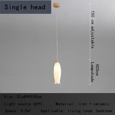 Nordic Tulip Chandelier: Multi-heads Pendant Lamp for Villa, Hotel, Restaurant, Bedroom