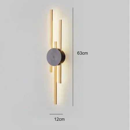 Minimalist Copper Wall Light for Bedroom and Living Room