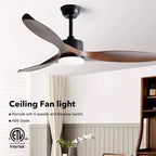Pure Copper DC Motor Remote Control Ceiling Fan with Light